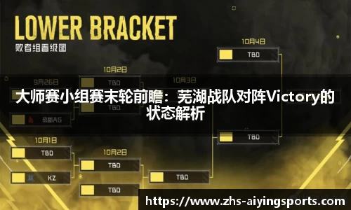 大师赛小组赛末轮前瞻:芜湖战队对阵Victory的状态解析